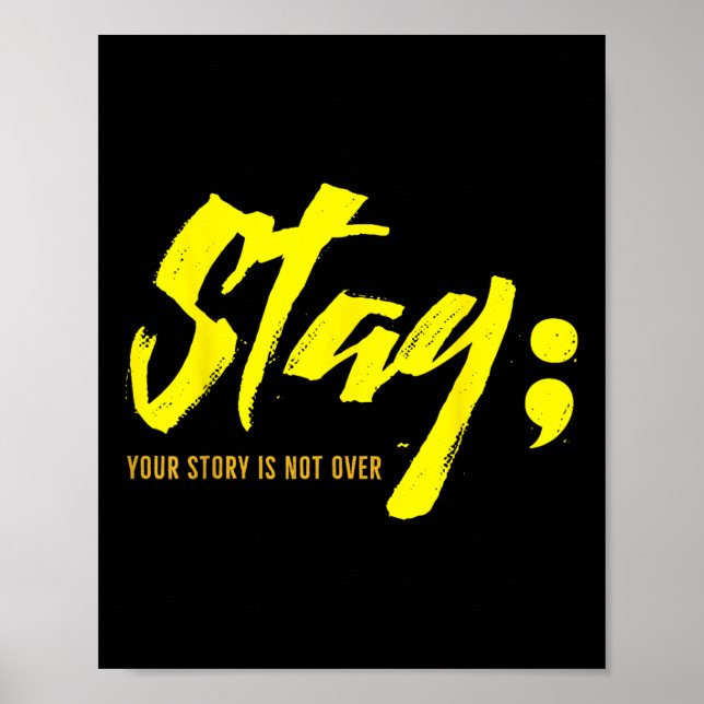 Poster Fique Com A Sua História Não É Sobre Suicídio Ment (Frente)