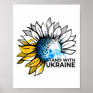 Poster Fique Com Girassol Da Ucrânia - Roupas Fortes Da U