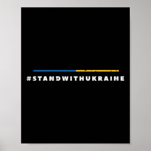 Poster Fique Com Linhas Da Bandeira Da Ucrânia Homens Pro