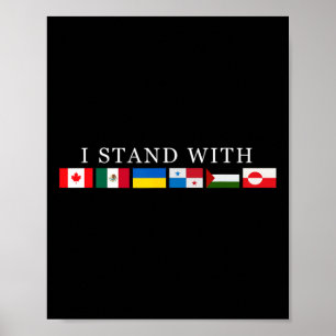 Poster Fique Com O Canadá Verde México Panamá Gaza Ucrâni