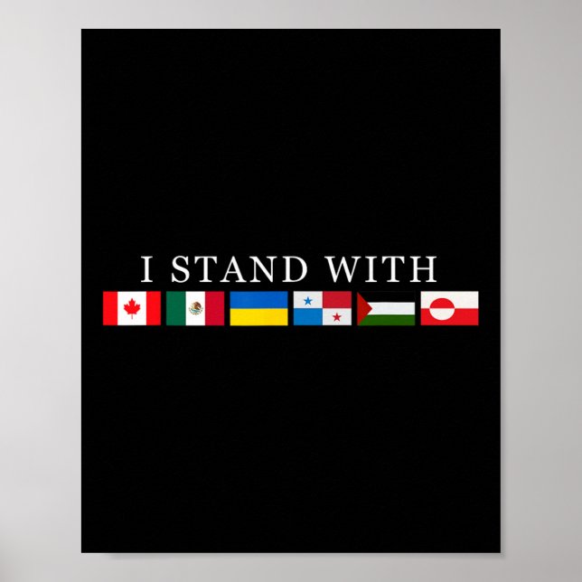 Poster Fique Com O Canadá Verde México Panamá Gaza Ucrâni (Frente)