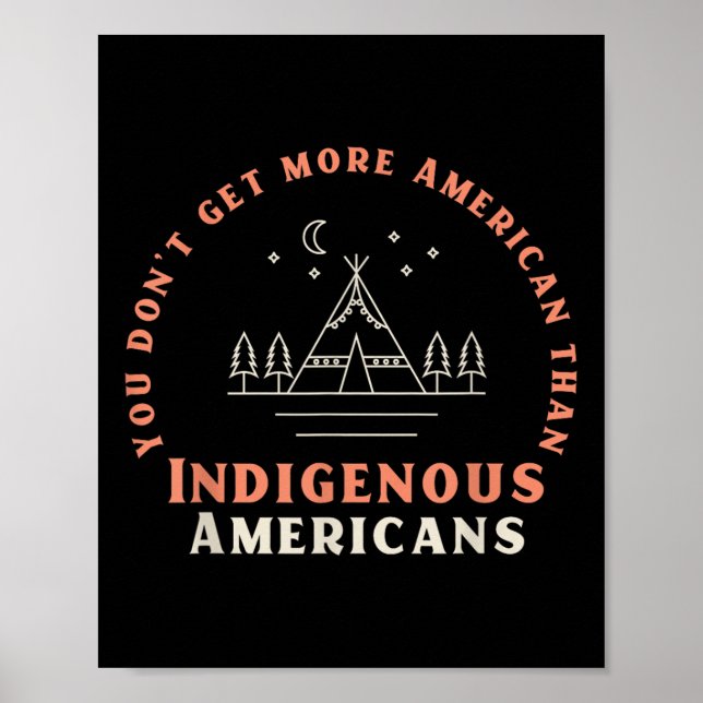 Poster Fique Com os Nativos Americanos – Pro-democracia (Frente)