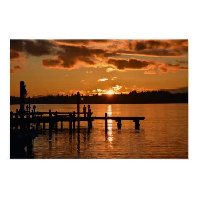 Póster Fique de olho no Poster sunset (Frente)