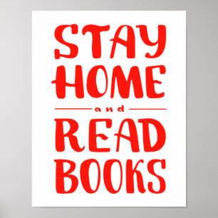 Poster Fique em casa e leia os livros