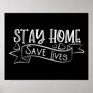Poster Fique em casa Salvar vidas