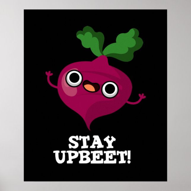 Poster Fique Engraçado Veggie Beet Dark BG (Frente)