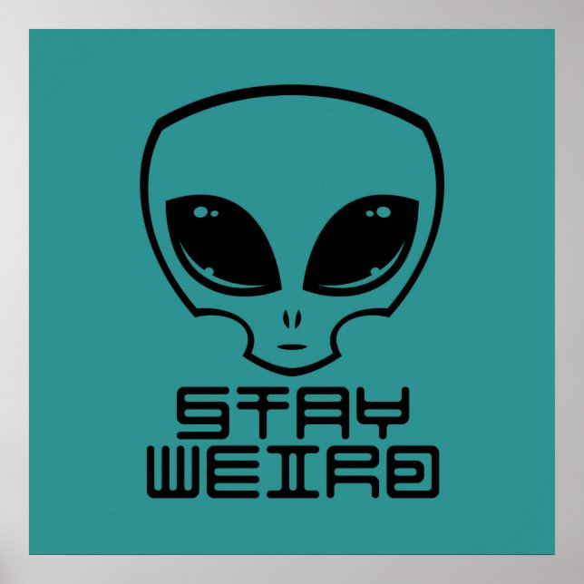 Poster Fique estranho Alienígena (Frente)