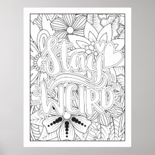 Poster Fique Estranho Colorindo Você Mesmo