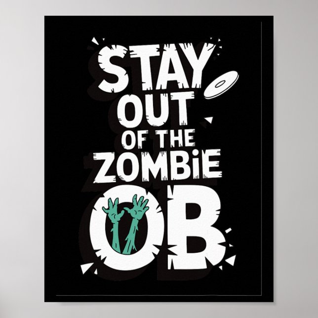 Poster Fique Fora Do Disco De Zombie Ob Golfe De Disco Di (Frente)