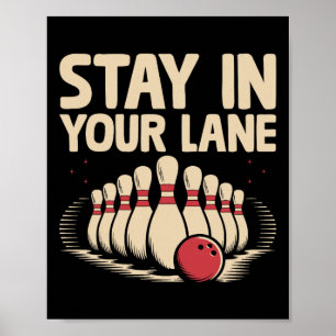 Poster Fique No Seu Pino De Boliche De Banheira
