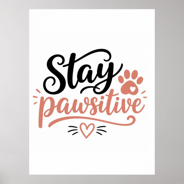 Poster Fique Pawsitivo (Frente)