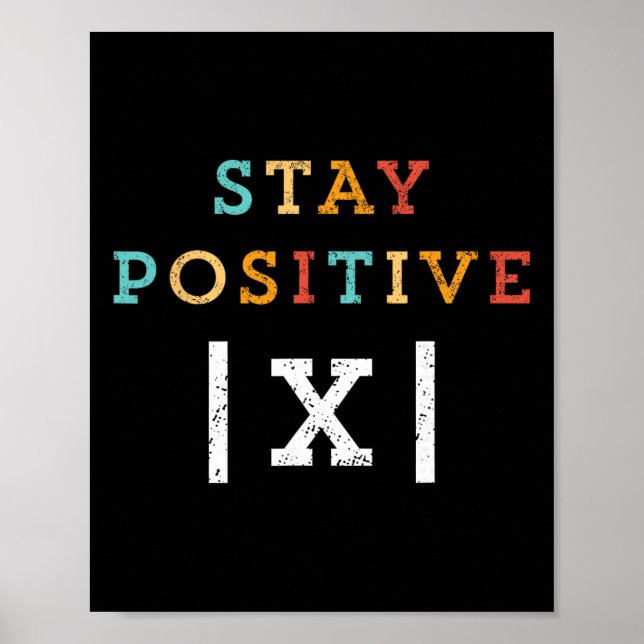 Poster Fique Positivo Professor de Matemática Engraçado A (Frente)