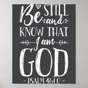 Poster Fique quieto e saiba que eu sou Deus Salmo 46_10 J