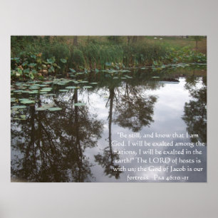 Póster "Fique quieto e saiba que sou Deus.