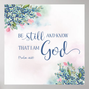 Poster Fique quieto e saiba que sou Deus, Ps 46:10