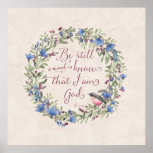 Poster Fique quieto e saiba - Salm 46:10