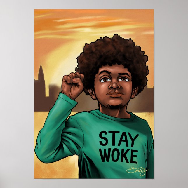 Póster Fique Woke (Frente)