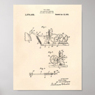 Póster Fire Alarm Bell 1921 Patent Art - Old Peper