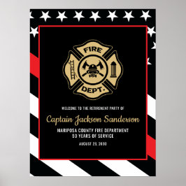 Poster Fire Department Firefighter Retirement Welcome