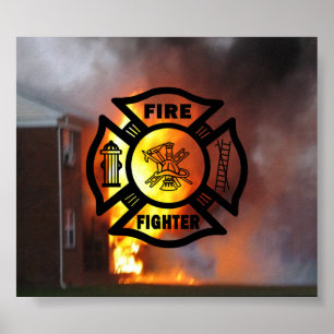 Poster Fire Fighter Maltês