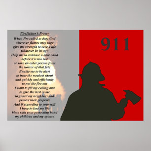 Póster Fire Fighter's Prayer