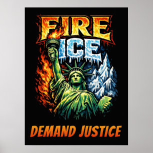Poster FIRE ICE Sinal de protesto Anti-GELo, Download,
