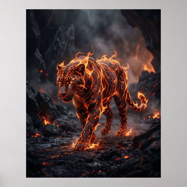 Poster Fire Panther Ember Shadows (Frente)