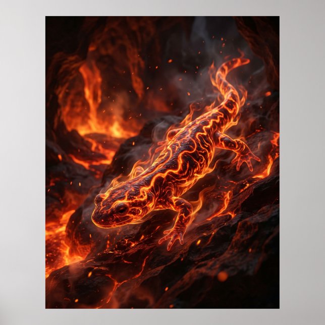 Poster Fire Salamander Molten Cavern (Frente)