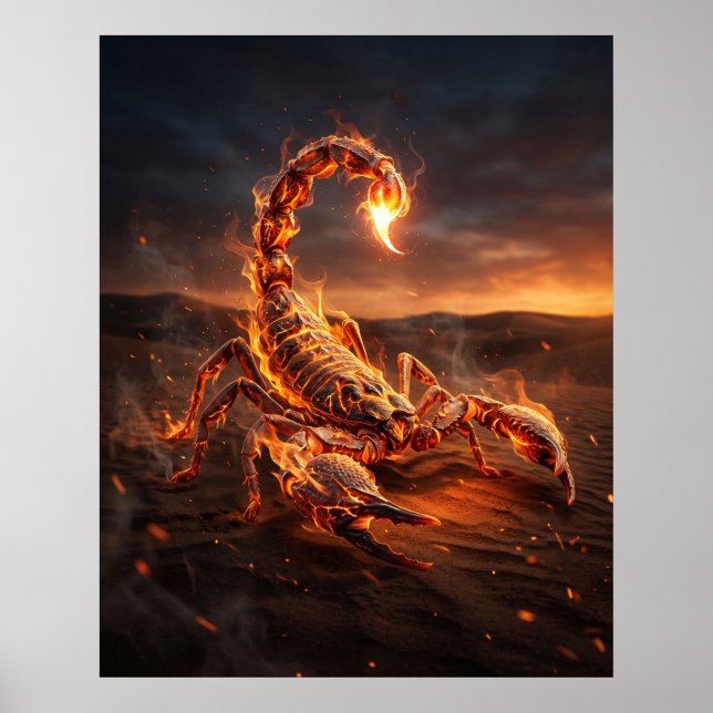 Poster Fire Scorpion Burning Sands (Frente)
