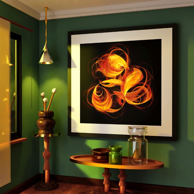 Póster Fireball Abstrato Art (Fireball Abstract Art Poster)