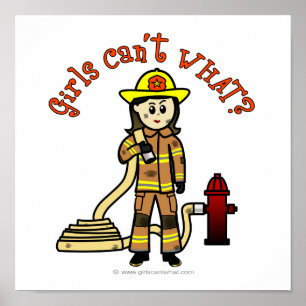 Póster Firefighter Girl