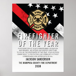 Poster Firefighter of the Year Employee Recognition Logo