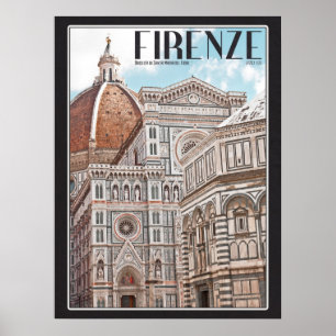 Poster Firenze Duomo