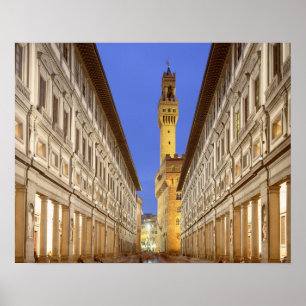 Póster Firenze Galeria degli Uffizi Florence Itália Poste