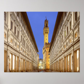 Póster Firenze Galeria degli Uffizi Florence Itália Poste