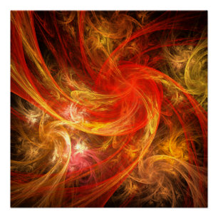 Póster Firestorm Nova Abstrato Art