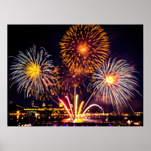 Poster Fireworks &branco