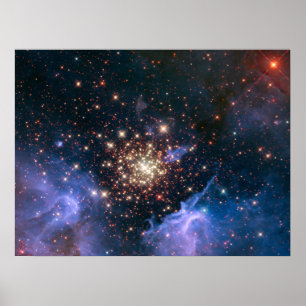 Póster Fireworks no espaço
