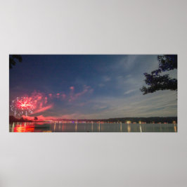 Poster Fireworks sobre Atwood Lake, Ohio