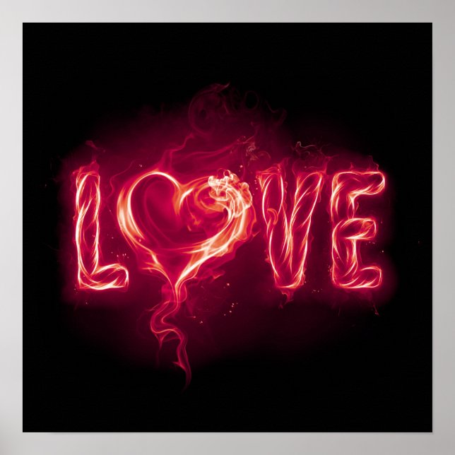 Poster Firey Love - Vermelho (Frente)