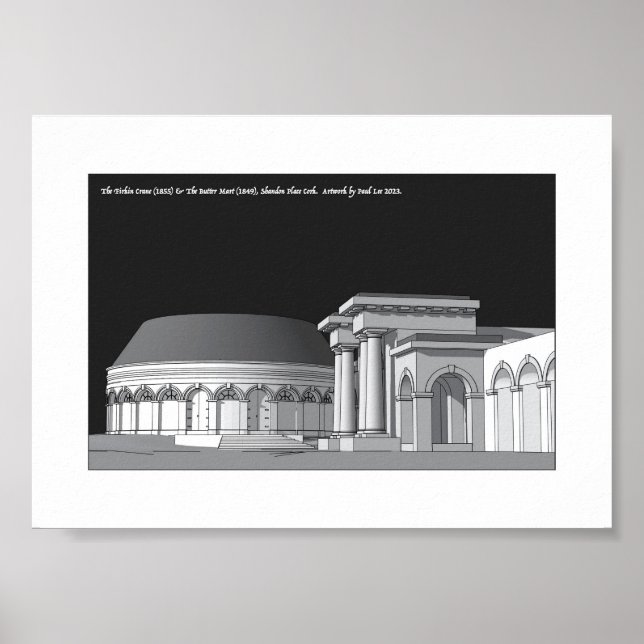 Poster Firkin Crane & Butter Mart, Cork CIty Irlanda (Frente)