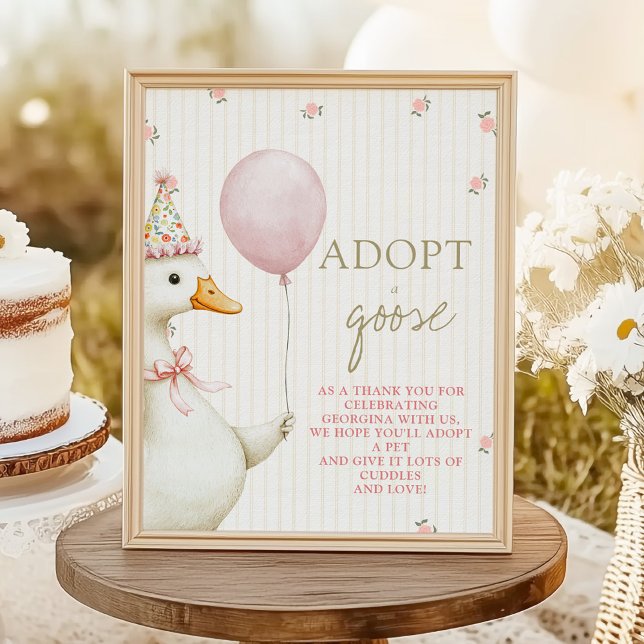 Poster First Birthday Adopt a Goose  (Criador carregado)
