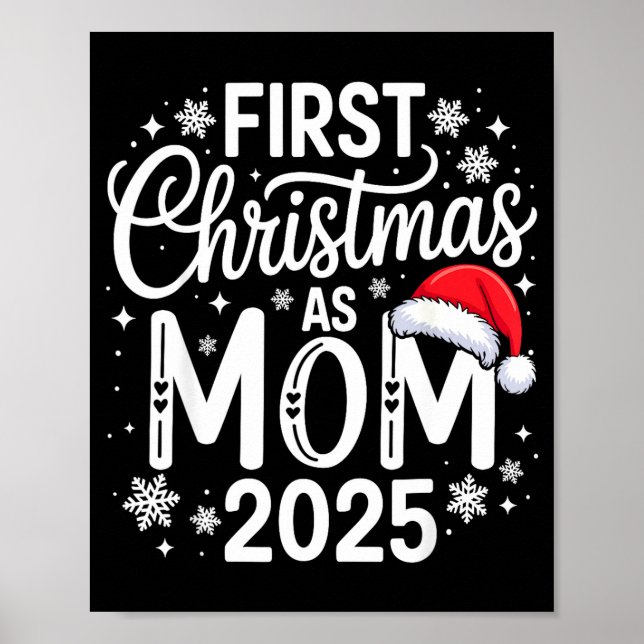 Poster First Christmas As Mom 2025 Matching Family Holida (Frente)
