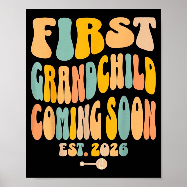 Poster First Granhild Coming Soon 2026 Baby Announcement  (Frente)