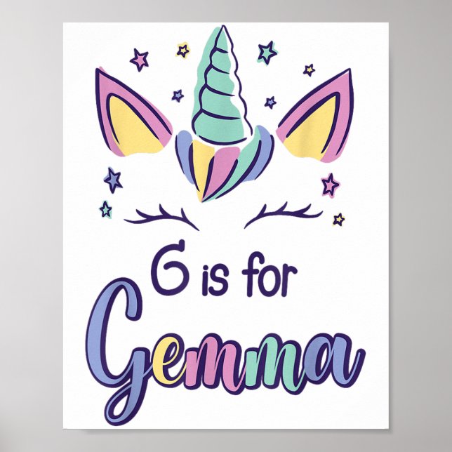 Poster First Name Gemma D G Is For Gemma  (Frente)