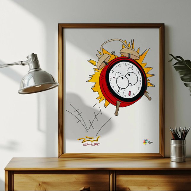 Poster Fiscal Art 1040, Contador de Relógio de Alarme (Criador carregado)