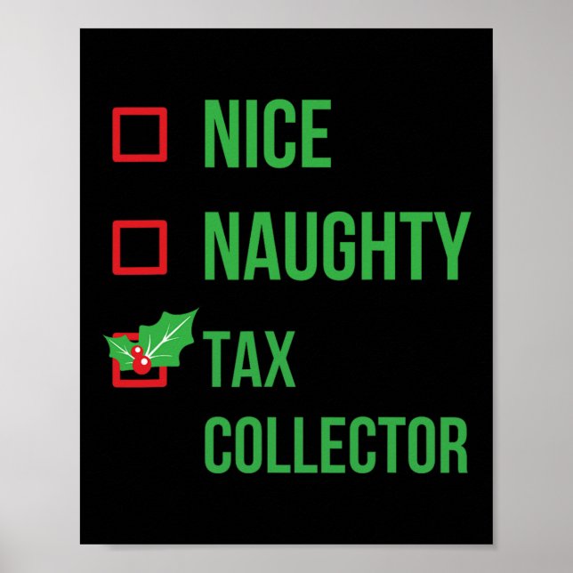 Poster Fisco-Cobrador Funny Pajama - Presente de Natal (Frente)