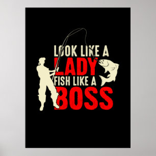 Poster Fisher Deu Uma Senhora De Peixe Como Um Chefe