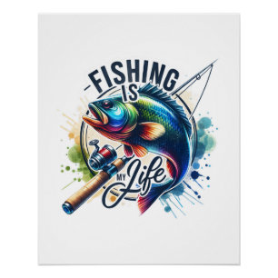 Póster Fisher Gift Fish É Minha Vida