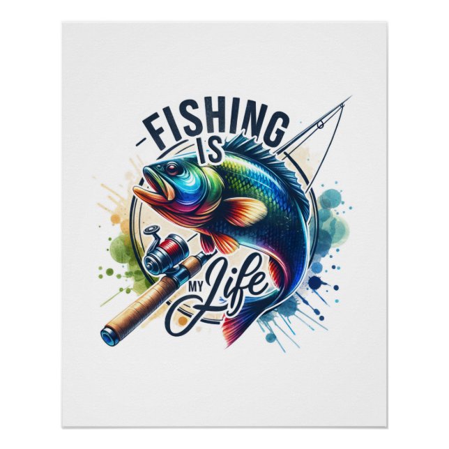 Póster Fisher Gift Fish É Minha Vida (Frente)